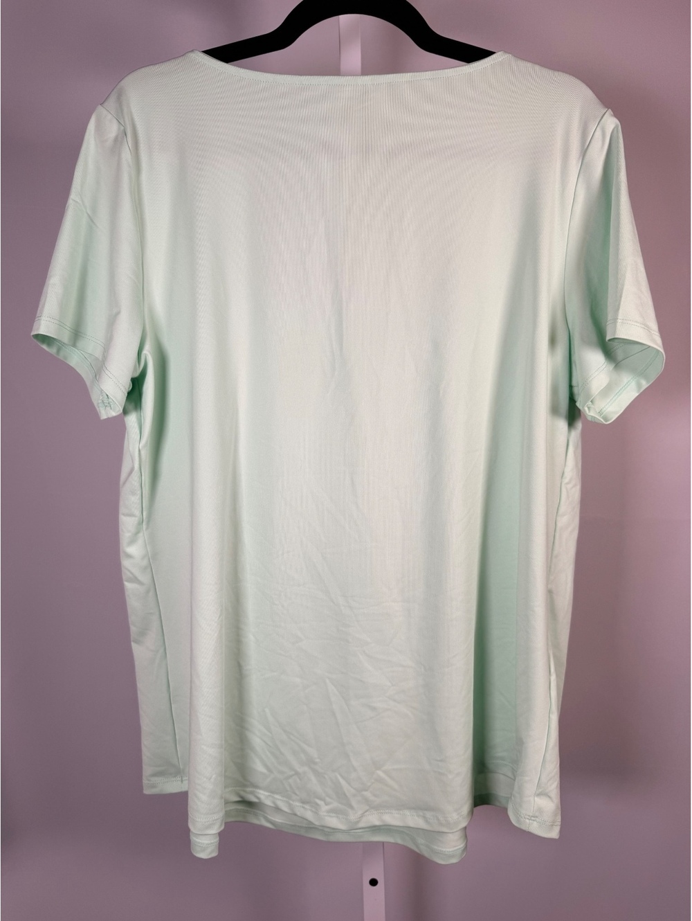 Halara Square Neck Short Sleeve Casual Top Green Size XL - Picture 4 of 8